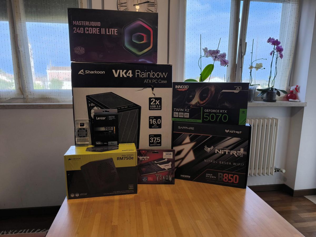 Componenti nuovi di una build con RTX 5070