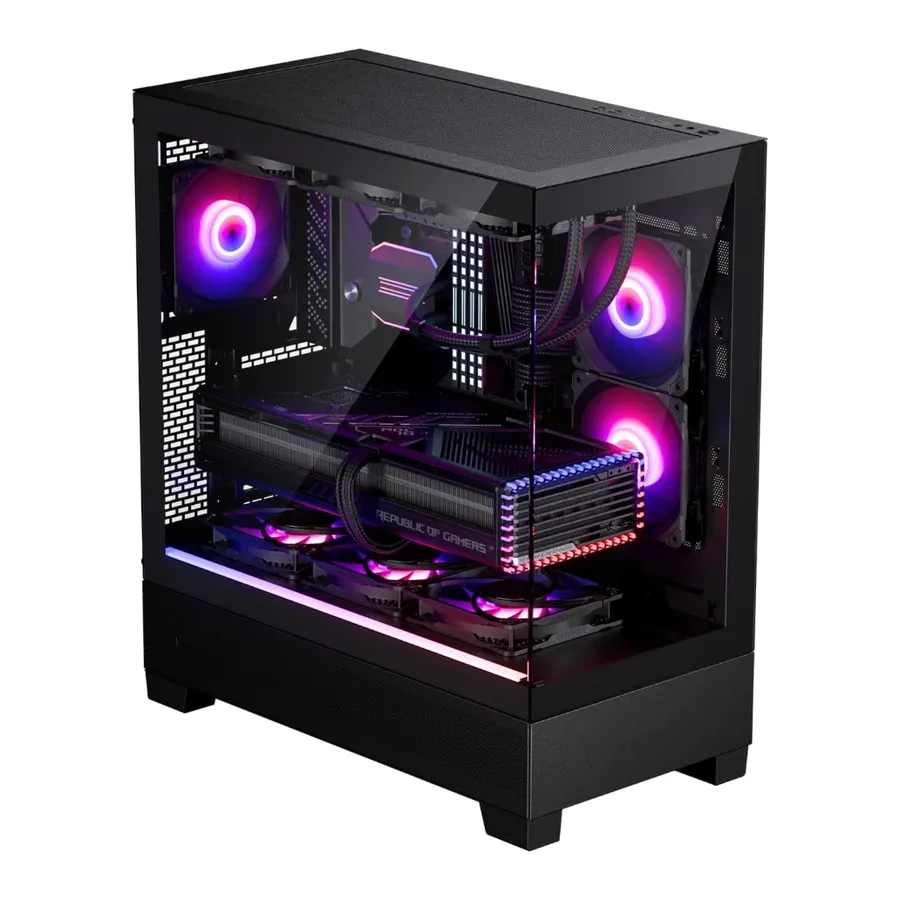 Phanteks XT View case with a gaming build and RGB fans